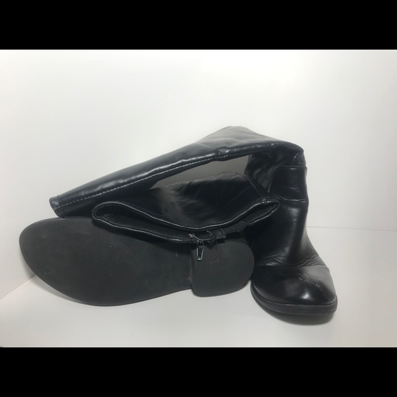 Long Black Calf Length Boots - Picture 7 of 8